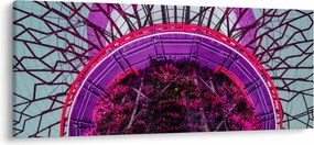 Tablou abstrac - crengi violete (120x50 cm)