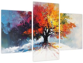 Tablou - Copac multicolor (90x60 cm)