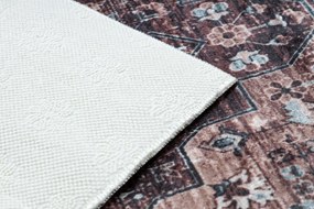 ANDRE 1826 covor lavabil Ornament, vintage anti-alunecare - maro si albastru - SECUNDAR-COTATI PRODUSUL