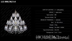 Lustra 36 brate cristal Bohemia L11 006/36/1-A