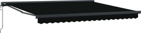 vidaXL Copertină Negru 400 × 300 cm Poliester și Aluminiu