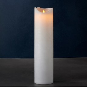 Lumânare ceară LED Sara exclusive - 40 cm, alb
