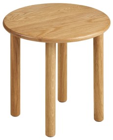 Măsuță Jena din stejar, naturală, ø40X40cm