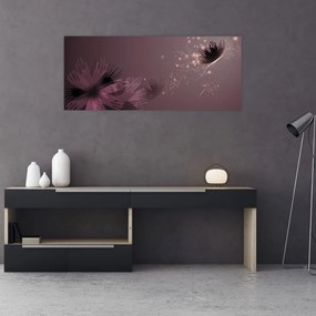 Tablou - Floare și fluture (120x50 cm)