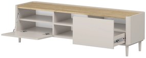 Comodă TV Elivo 170 cm pe picioare - cașmir / stejar uleiat