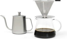 Espressor moka argintiu din oțel inoxidabil 500 ml Slow Coffee – Leopold Vienna