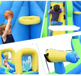 Parc acvatic gonflabil cu tunuri de apă