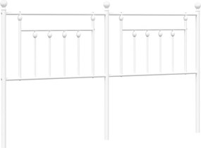 vidaXL Tăblie de pat de schimb metalică, alb, 180 cm