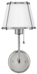 Lampă de perete Hinkley HK-CLARKE1-PN-WHq CLARKE 1xE27/40W/230V crom/alb