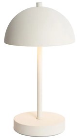 Set de 2 lămpi de masă exterioare ciupercă albe reîncărcabile - Keira