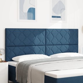 vidaXL Tăblie din Țesătură Geometric Manual albastru 200 cm țesătură