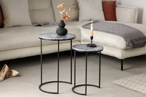Set de 2 masute design minimalist Elements, marmura gri