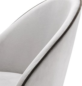 Set de 2 scaune elegante design LUX Cooper, catifea gri deschis 113124 HZ