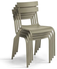 SCAUN ALUMINIU -HORECA- - BEJ