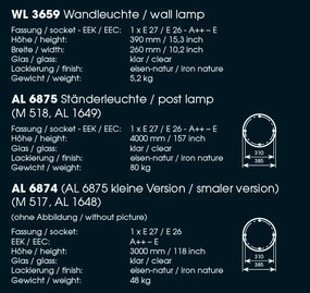 Aplica 1/2 iluminat exterior din fier forjat WL 3659