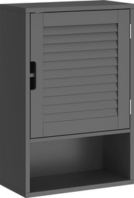 HOMCOM Dulap de Baie, Dulap Suspendat cu Rafturi Reglabile, 40 x 20 x 60 cm, Negru | Aosom Romania