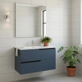 Mobilier pentru lavoar incastrat Fluminia Bari 80 bleumarin