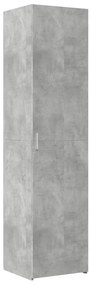 3281409 vidaXL Dulap înalt, gri beton, 45x42,5x185 cm, lemn compozit