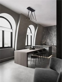 Lustra LED aplicata design minimalist STILVI 17W negru