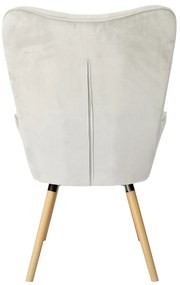 Fotoliu din catifea gri deschis COZY