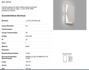 Aplica de perete Homs 63167