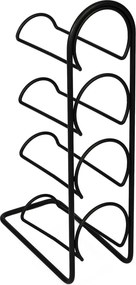Suport sticle vin HOPE, negru, metal, 12x21x44 cm