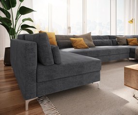Colțar modular in forma de U Julio Grafit 400x185 cm