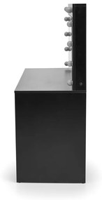 Masuta de toaleta cu oglinda si LED Hollywood XL - Negru