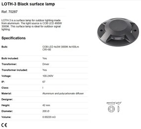 Spot LED / Corp semnalizare de iluminat exterior IP67 LOTH-3