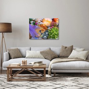 Tablou pe sticlă - picnic de vară (70x50 cm)