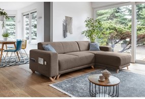 Colțar maro extensibil/cu spațiu de depozitare Classy Sophie – Miuform