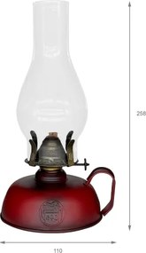 Brilagi - Lampă de petrol MERLIN roșie