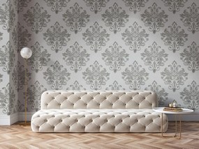 Tapet Baroque Pearl, White, Rebel Walls