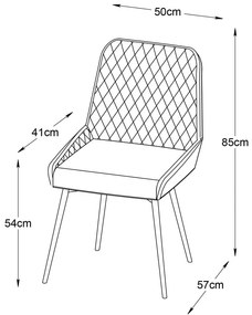 Scaun de dining gri Milton – Unique Furniture
