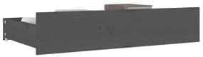 Sertare pentru pat, 4 buc., gri, lemn masiv de pin Gri, 95 x 57 x 18 cm