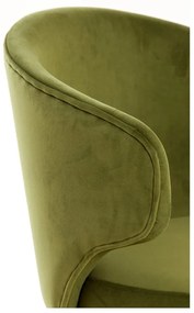 Set de scaune de sufragerie verde 2 buc. tapițat Kosaka – Light &amp; Living