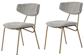 Set de scaune de sufragerie Nancy Grey and Gold, 2buc.