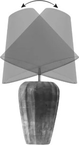 Lampa de masa decorativa STONES OF ZEN 45cm negru argintiu