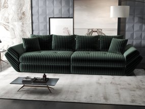 Canapea extensibilă dumonde cu ladă de depozitare si sezut confortabil din spuma high-density, Loana Ambience Verde 300x100 cm