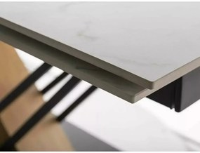 Masa extensibila Genesis alb/stejar L160-220 cm