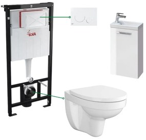 Set complet baie cu mobilier si vas de wc suspendat Cersanit