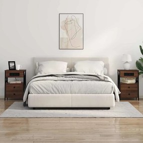 vidaXL Dulap de noapte 2 pcs Stejar brun 40 x 31 x 60 cm Lemn compozit