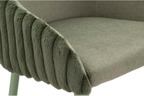 Scaune de bar verzi cu cotiere 2 buc. tapițate (înălțime șezut 78 cm) Alaska – Mauro Ferretti