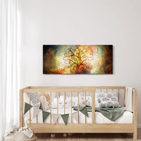 Tablou abstract cu copac (120x50 cm)