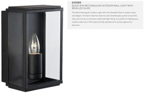 Aplica de perete exterior stil clasic IP44 Box 8204BK SRT