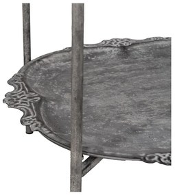 Etajeră gri din metal 45x144x45 cm Mireille – Ixia