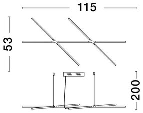 Lustra LED suspendata design modern RACCIO aurie