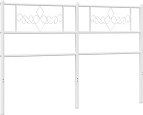 vidaXL Tăblie de pat de schimb metalică, alb, 160 cm