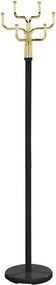 Cuier pom COSMIC, negru/auriu, metal, 34x30x176 cm