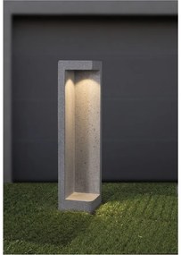 Stalp LED modern de exterior IP65 GRANTE gri ciment, H-53cm